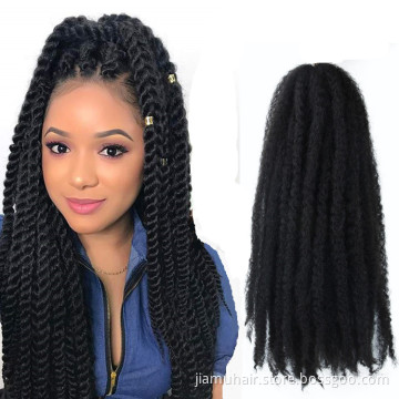 18 inch Afro Kinky Curly Crochet Hair Braids Wholesale synthetic ombre marley hair braid marley braids